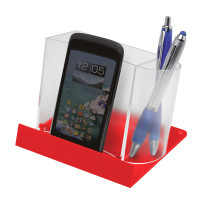 gefrostet glasklar/rot